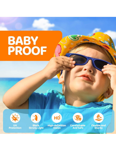 Gafas de sol RIVBOS para bebés UV400 polarizadas 0-24 meses