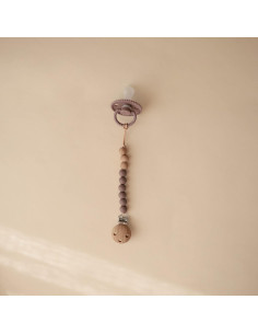 Clip de Chupete de Silicona Mushie Eva Libre de BPA Gris 2