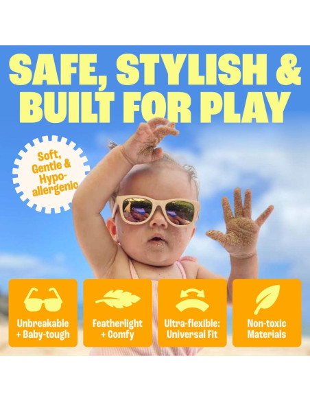 Gafas de sol polarizadas Baby Sunnies para bebés 0-24 meses Gafas de sol polarizadas Baby Sunnies para bebés 0-24 meses