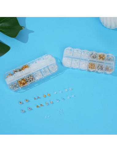 Kit 600 Respaldo de Pendientes Vivixin Hipoalergénicos Multicolor