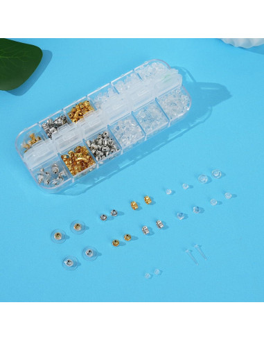 Kit 600 Respaldo de Pendientes Vivixin Hipoalergénicos Multicolor