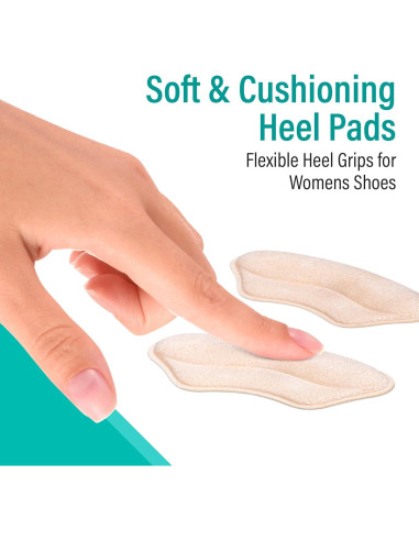 Almohadillas de Talón Comfwalk Beige 4 Pares Autoadhesivas