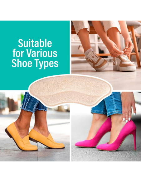 Almohadillas de Talón Comfwalk Beige 4 Pares Autoadhesivas