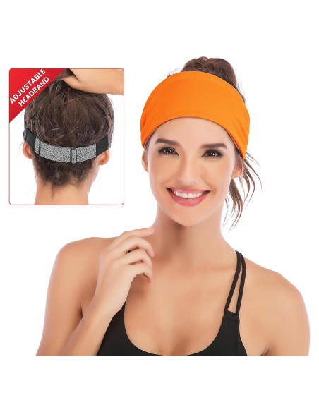 Cinta para la cabeza IUGA ajustable antideslizante unisex naranja