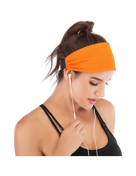 Cinta para la cabeza IUGA ajustable antideslizante unisex naranja