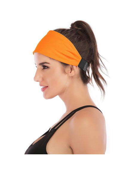 Cinta para la cabeza IUGA ajustable antideslizante unisex naranja