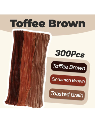 Juego de Limpiapipas Toffee Marrón 300pcs - Chenille Gruesos 30.48cm