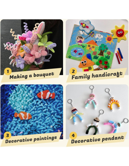 Juego de Limpiapipas Toffee Marrón 300pcs - Chenille Gruesos 30.48cm