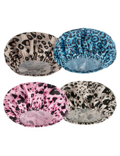 Gorros de Ducha Reutilizables AmazerBath 4 PCS Doble Capa