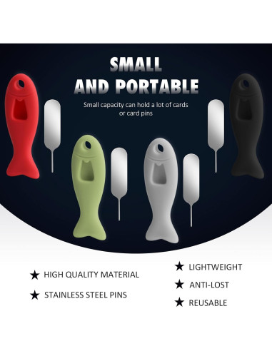 Juego de 4 Extractores de Tarjeta SIM WALLFID - Negro