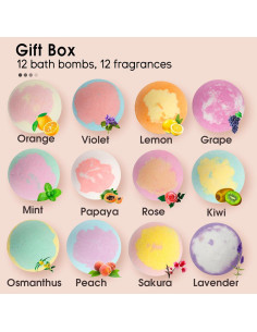 Set de 12 Bombas de Baño Hechas a Mano iHave - Aromas Naturales 2