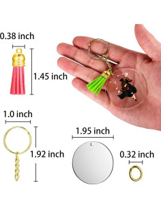 Kit de Llave Acrílica en Blanco Lganze 120 pcs Manualidades 2