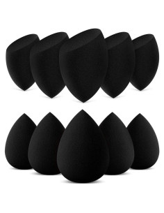 Esponjas de Maquillaje InnoGear 10 Pcs, Negro, Multiusos