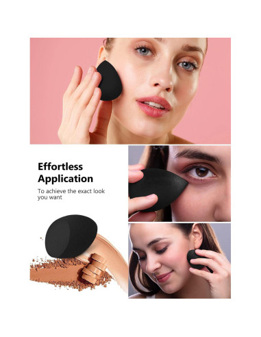 Esponjas de Maquillaje InnoGear 10 Pcs, Negro, Multiusos