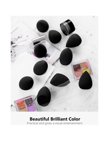 Esponjas de Maquillaje InnoGear 10 Pcs, Negro, Multiusos