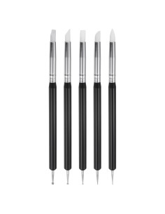 Set de 5 Herramientas de Esculpir en Arcilla HARFINGTON - Silicona y Acero Inoxidable