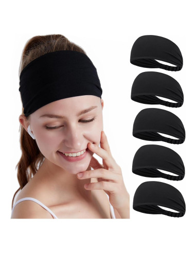 Cintas para el cabello DASUTA - Paquete de 5, color negro, unisex