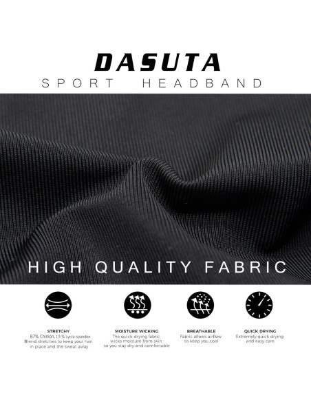 Cintas para el cabello DASUTA - Paquete de 5, color negro, unisex