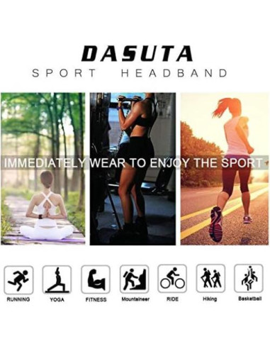Cintas para el cabello DASUTA - Paquete de 5, color negro, unisex