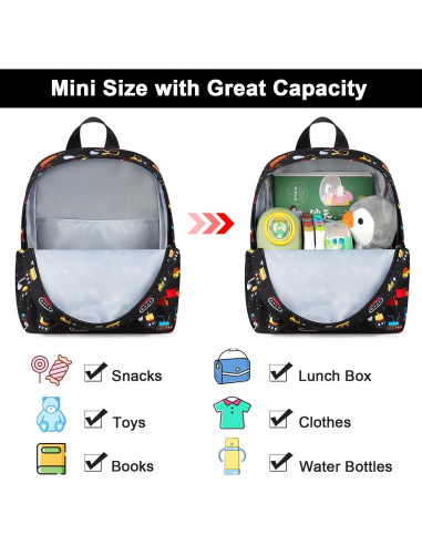 Arnés de Mochila para Niños Accmor Excavadora Negra 3 en 1