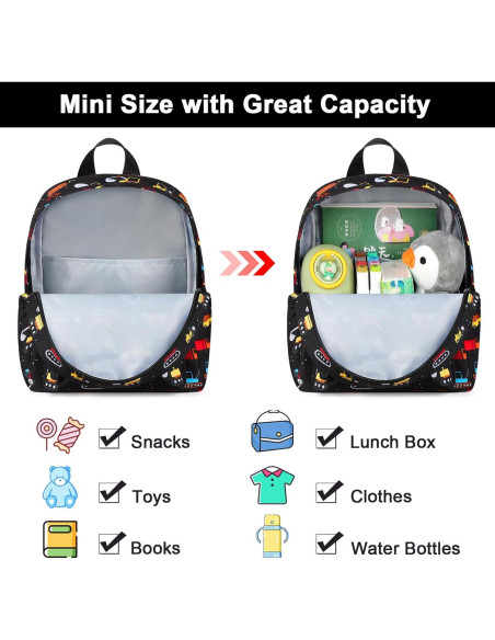 Arnés de Mochila para Niños Accmor Excavadora Negra 3 en 1