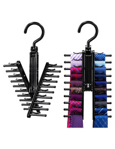 Soporte para Corbatas IPOW 2 PCS Antideslizante 360