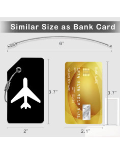 Etiquetas de Equipaje M-sorflly 8 Piezas Silicona Negra 2