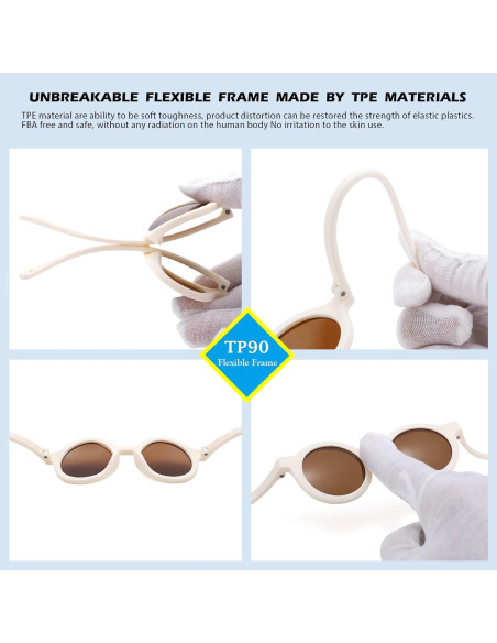 Gafas de sol polarizadas COASION para bebés 0-24 meses Gafas de sol polarizadas COASION para bebés 0-24 meses