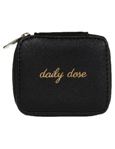 Estuche Organizador de Pastillas Miamica Dosis Diaria Negro