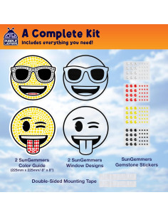 Kit de Arte de Ventana SunGemmers Purple Ladybug - Emoji Cool & Wink 2