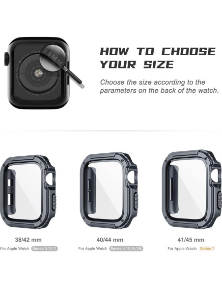 Funda Resistente Adepoy para Apple Watch 38mm con Protector