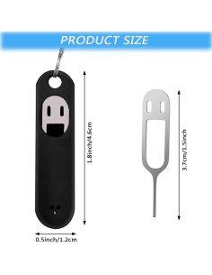 Paquete de 6 Extractores de Tarjeta SIM IOUALEY Negro 2