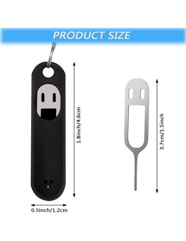 Paquete de 6 Extractores de Tarjeta SIM IOUALEY Negro