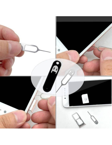 Paquete de 6 Extractores de Tarjeta SIM IOUALEY Negro