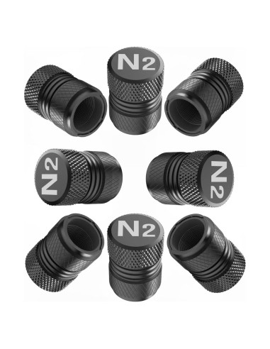 Tapas de Válvula de Neumático BAURATTI - Paquete de 8 Negro