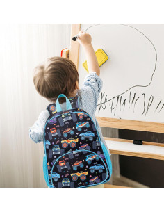 Mochila Escolar para Niños 15" Loidou Camión Azul 13L 2