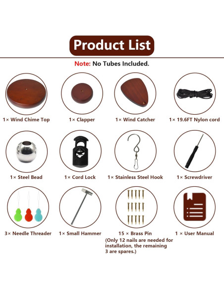 Kit de Reemplazo para Campanas de Viento SPNKMJUJ 28 PCS