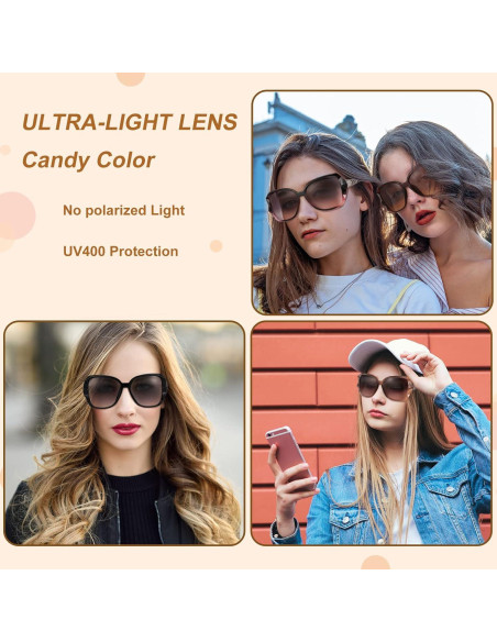 Gafas de Sol Grandes DragonflyDreams UV400 4 Pcs Multicolor Gafas de Sol Grandes DragonflyDreams UV400 4 Pcs Multicolor