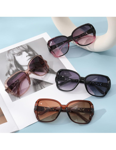 Gafas de Sol Grandes DragonflyDreams UV400 4 Pcs Multicolor