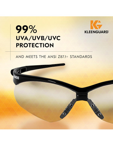 Gafas de Seguridad KleenGuard V30 Nemesis, Lentes Claros, 12 Pares
