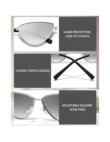 Gafas de sol Cat Eye SODQW para mujeres con protección UV