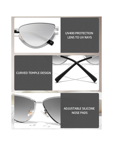 Gafas de sol Cat Eye SODQW para mujeres con protección UV