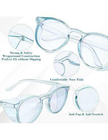 Paquete de 5 Gafas de Seguridad Antivaho YUXIANLB - Unisex