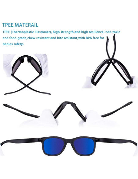 Gafas de Sol MAXJULI para Bebés 0-24 Meses UV400 Ajustables