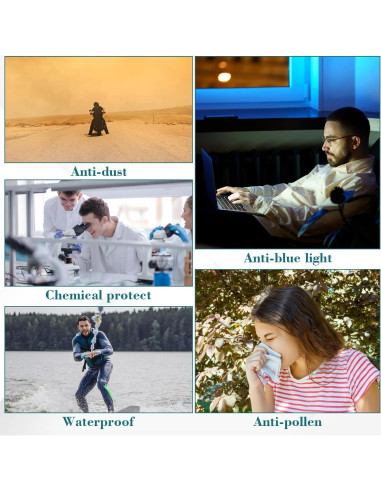 Paquete de 5 Gafas de Seguridad Antivaho YUXIANLB - Unisex