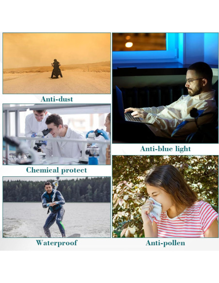 Paquete de 5 Gafas de Seguridad Antivaho YUXIANLB - Unisex