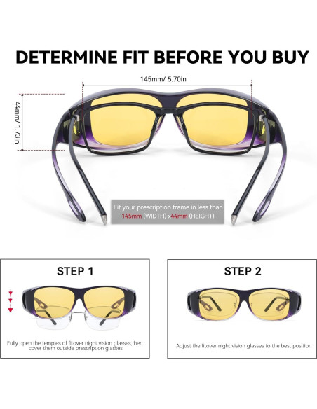 Gafas de Visión Nocturna Polarizadas LVIOE Unisex Amarillo Gafas de Visión Nocturna Polarizadas LVIOE Unisex Amarillo