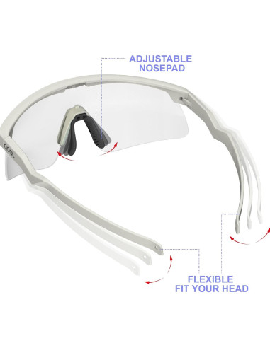 Gafas de sol deportivas QOOLTIME Z87 UV400 para ciclismo y running