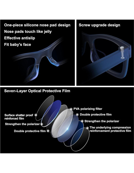 Gafas de sol polarizadas COCOSAND para bebés 0-24 meses
