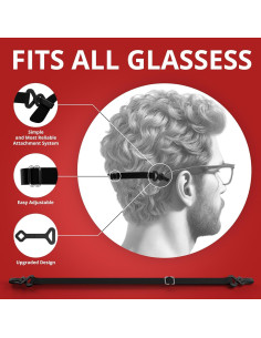 Correa Ajustable para Gafas X-Protector - 4 PCS, Negro 2